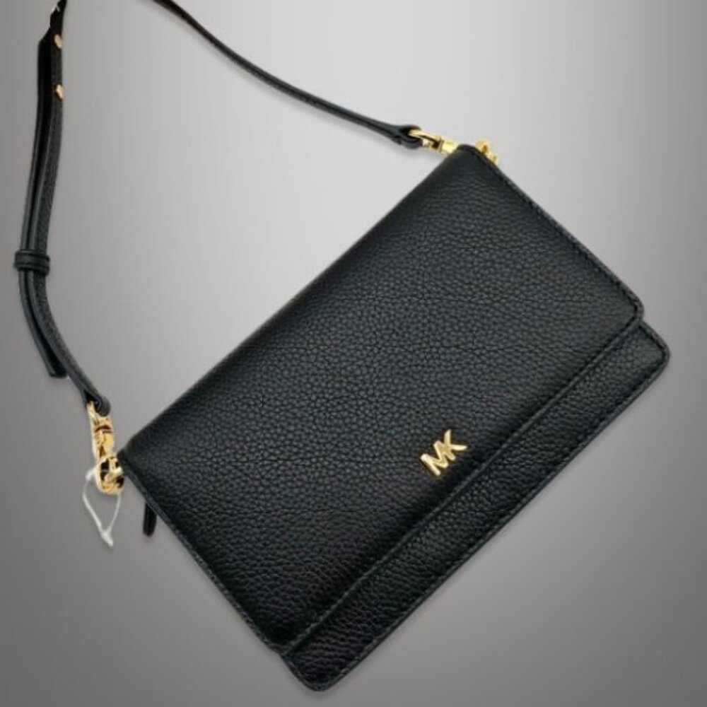 Michael Kors Black Leather Crossbody Bag